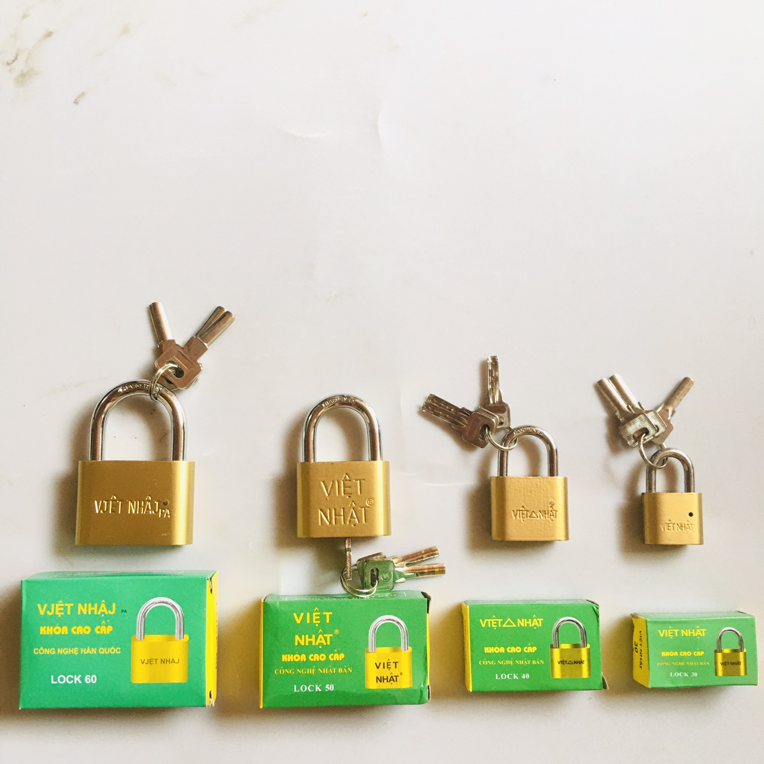 Khóa cửa Việt Nhật các cỡ 30 - 40 - 50 - 60 (công nghệ Nhật Bản)