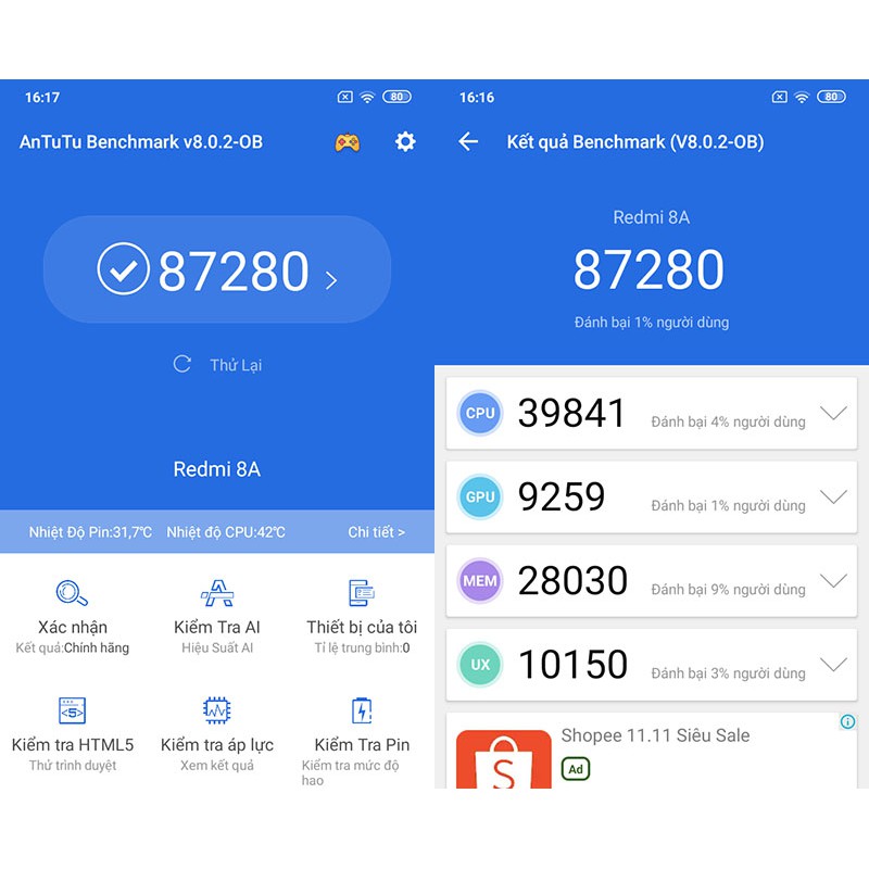 Điện Thoại Xiaomi Redmi 8A - Mới 100%