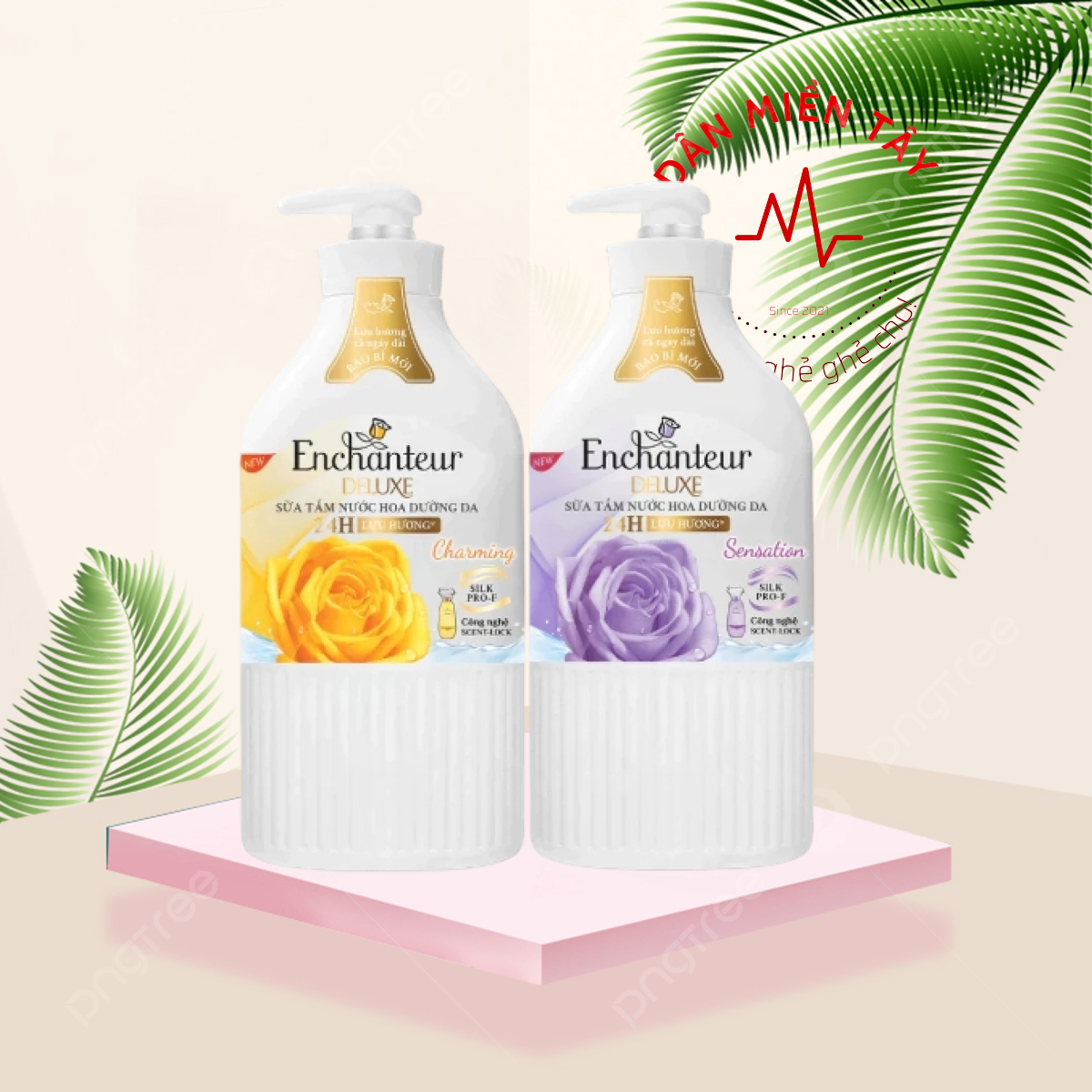 Sữa Tắm Hương Nước Hoa Pháp Enchanteur Deluxe 900g – Da Mềm Mịn, Lưu Hương 24H (Tặng Quà Ngẫu Nhiên)