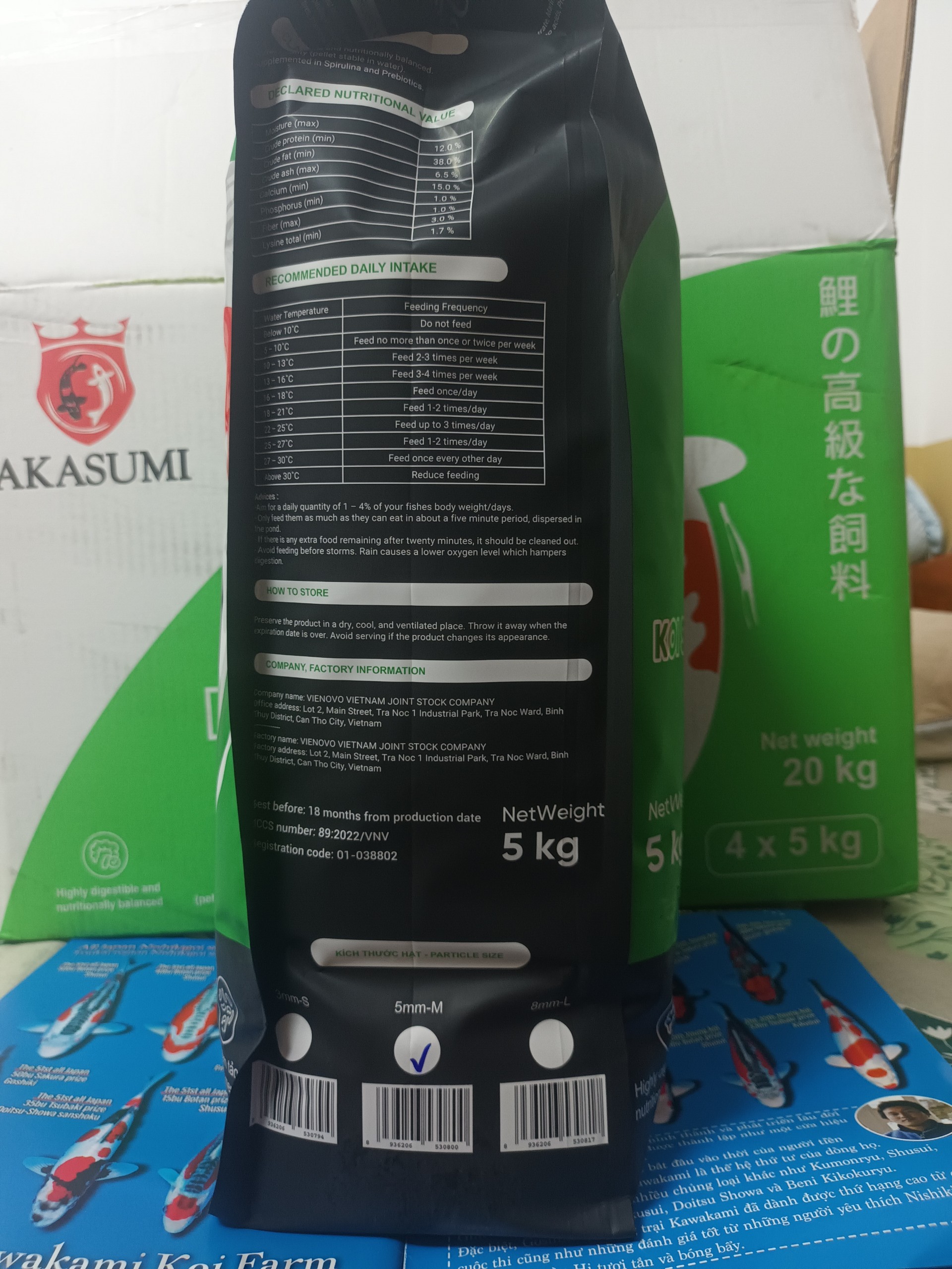 Thức ăn cho cá koi túi 5kg