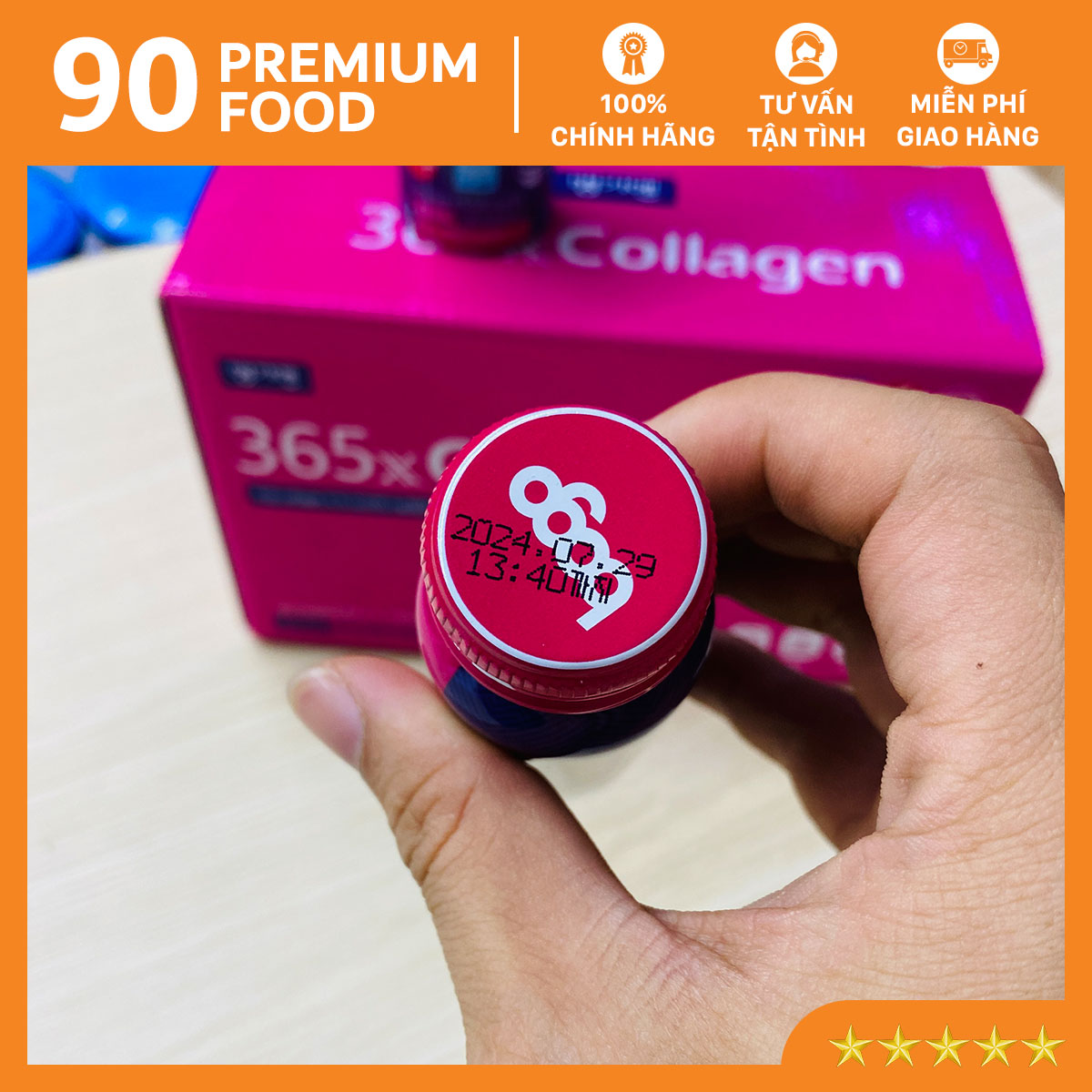 Collagen thủy phân 365x Bogo Hàn Quốc (Hộp 10 chai)