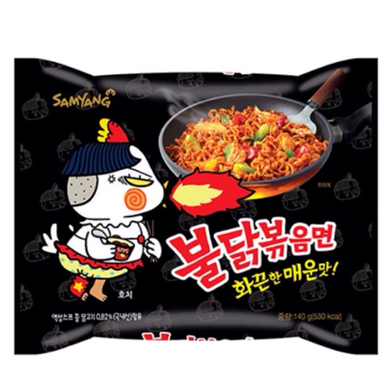 1 Pack of Samyang Black Spicy Chicken Dry Noodles (140g / Pack)