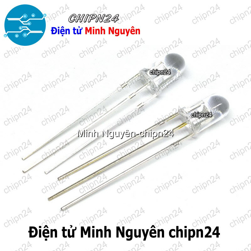 [25 con] (TK7-8) Led 2 màu 3 chân 5MM Trong (Đỏ/Vàng/Xanh Lá/Dương, Âm chung/Dương chung) - [Chọn Loại] - HHH.00165