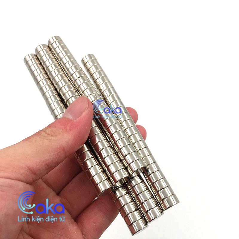 Bộ 5 Nam Châm Đất Hiếm 8x2mm Tròn