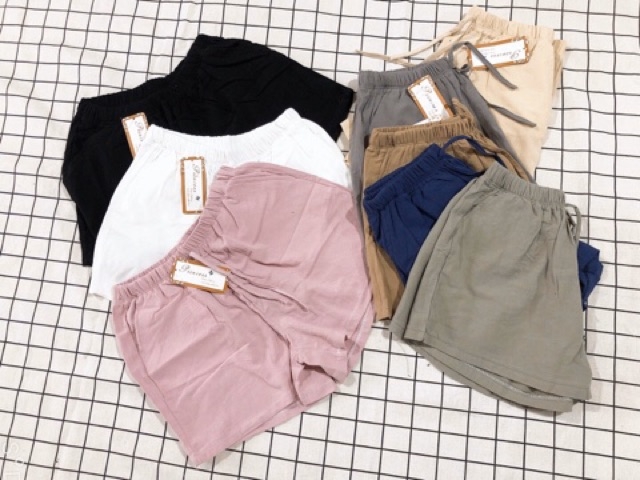 Quần short nữ chất đũi sần nhẹ mát