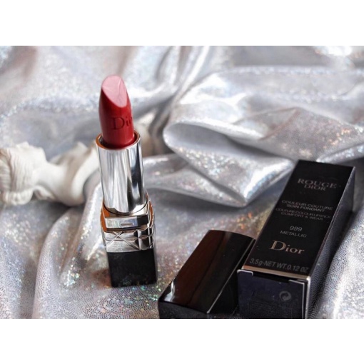 Son Dior Rouge 999 Metallic Màu Đỏ Tươi