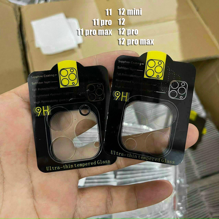 Kính cường lực camera cho iphone 12 pro max - 12 pro - 12 - 12 mini - 11 pro max - 11 pro - 11