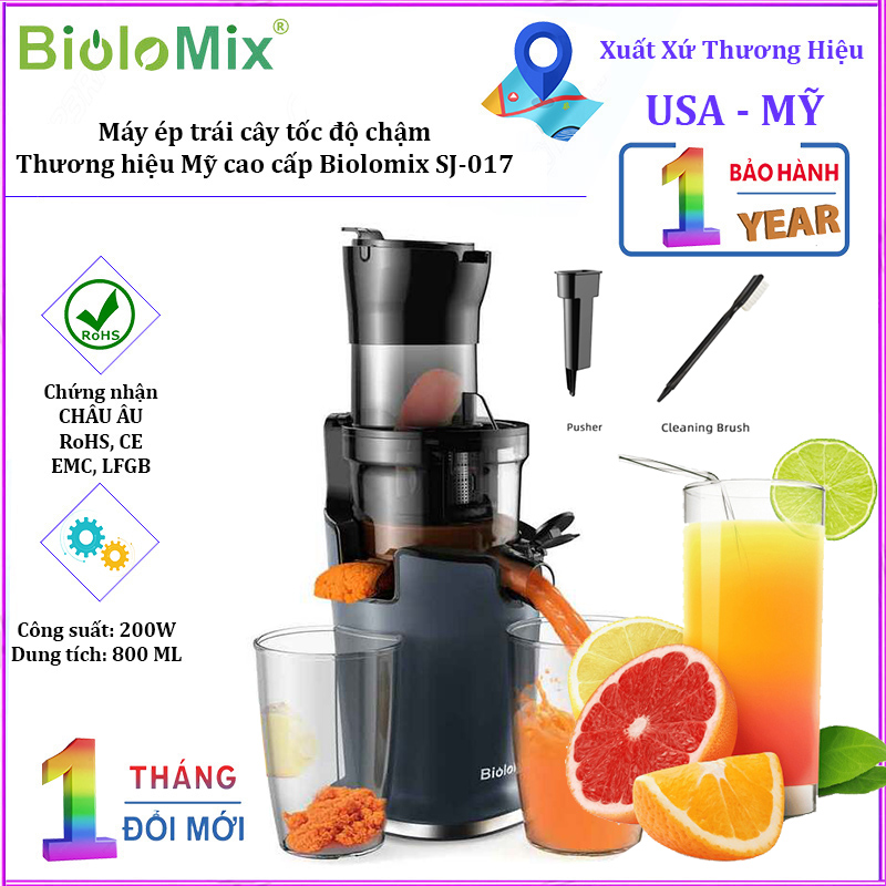Chia sẻ:     Máy ép trái cây tốc độ chậm Biolomix SJ-017 công suất 200W - BẢO HÀNH 12 THÁNG