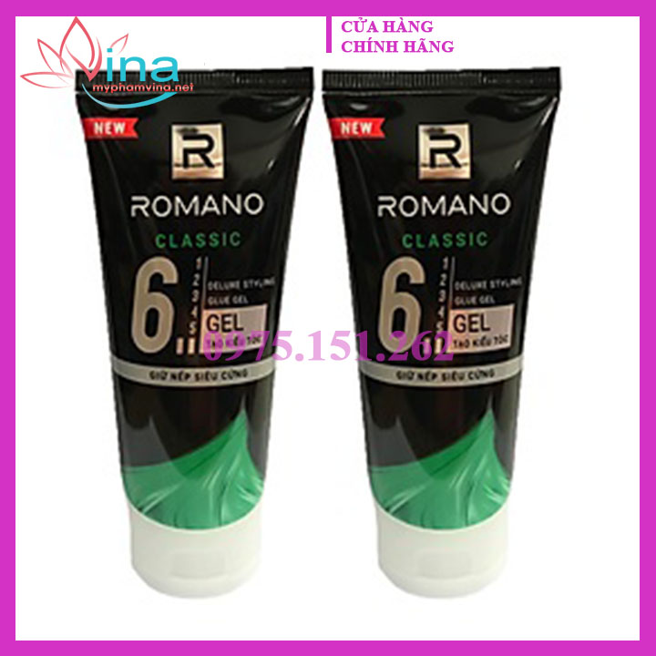 Gel vuốt tóc Romano Classic Siêu cứng 150g (số 6)