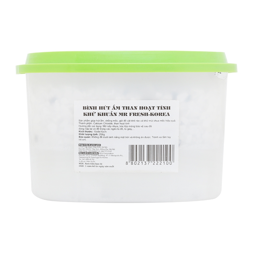 Bình hút ẩm khử mùi chống mốc THAN HOẠT TÍNH nhập khẩu Mr.Fresh Hàn Quốc 500ml