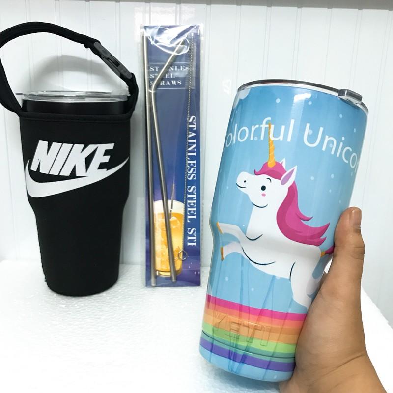 Ly Giữ Nhiệt Thái Lan 900ml kèm túi và ống hút