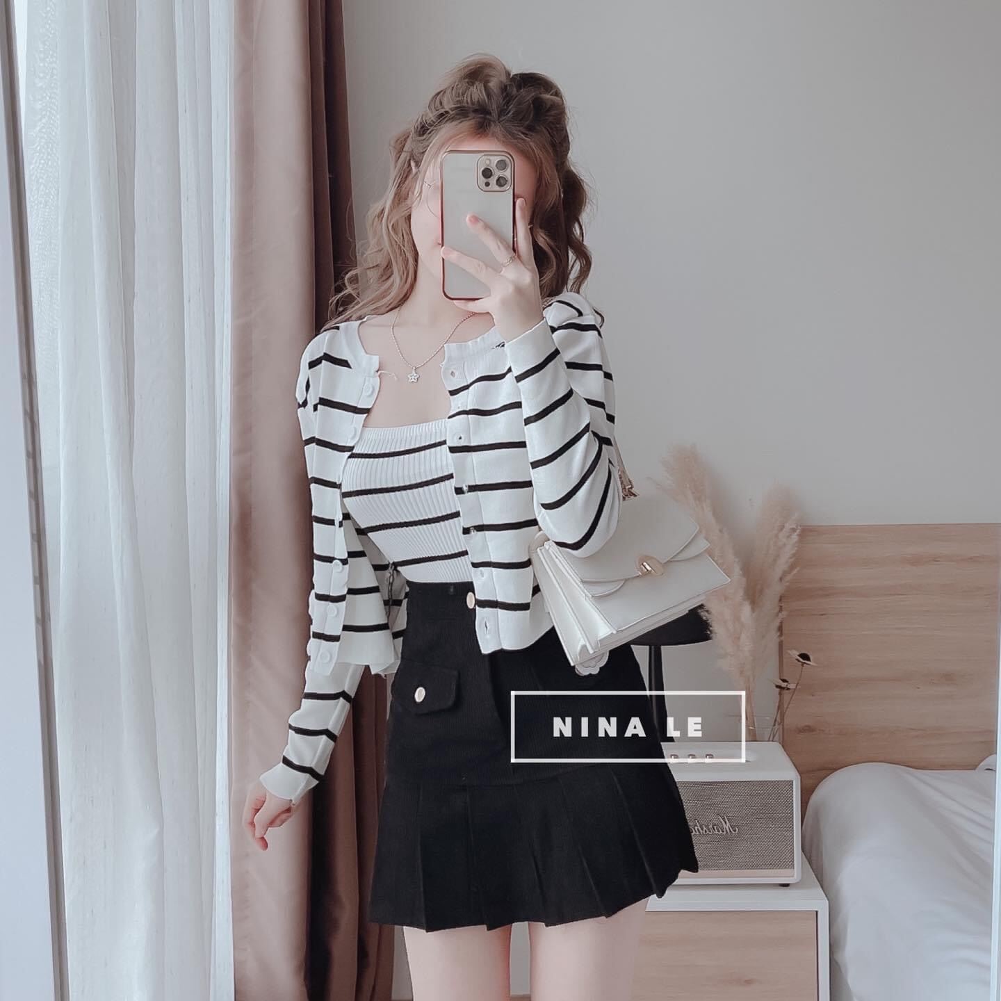 Set 2 món áo khoác + 2 dây sọc