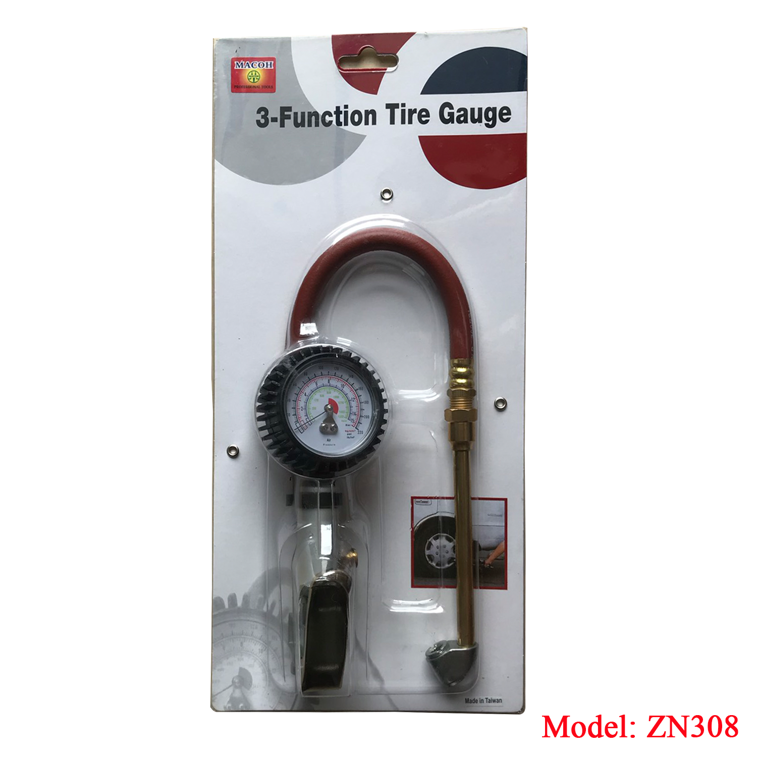 Đồng hồ bơm lốp Macoh ZN-308 - Đài Loan