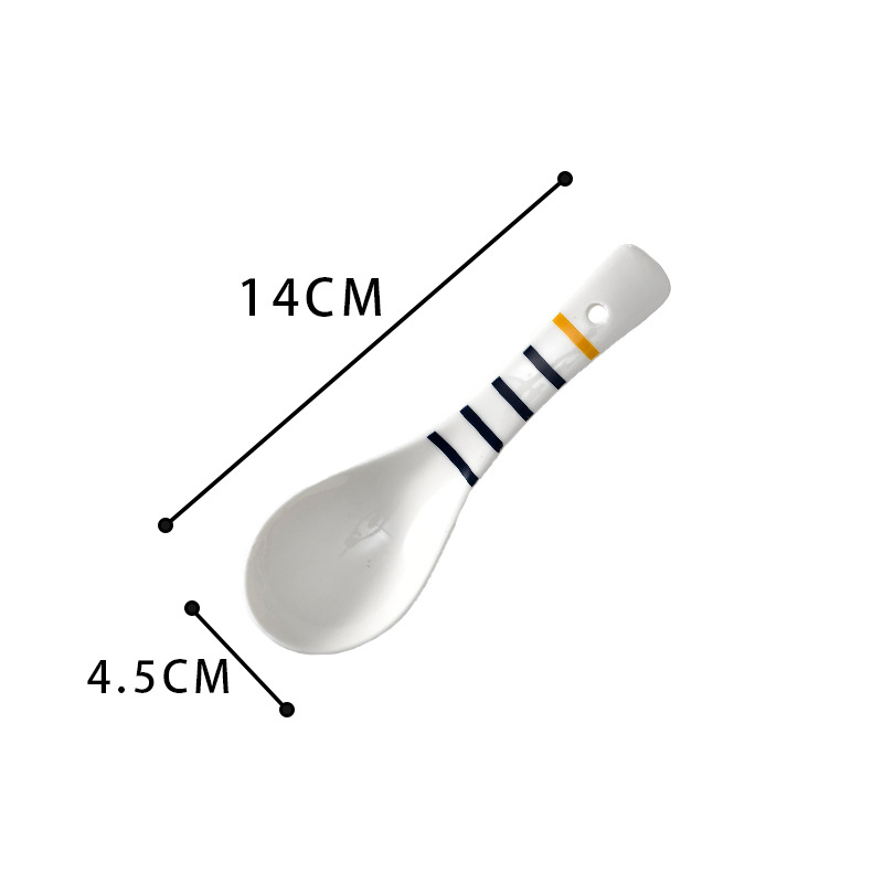 Thìa canh, muỗng sứ phong cách Nhật Bản bộ muỗng sứ ăn cơm decor, thìa múc canh sứ