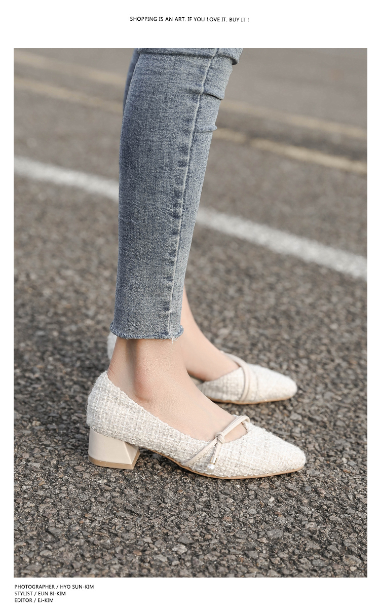Giày Búp Bê Nữ Giày Slip On Đế Thấp 3 Phân Mũi Nhọn