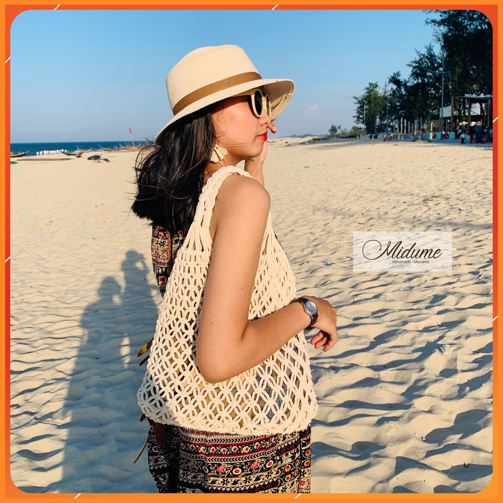 Set nguyên liệu làm túi xách Macrame - Túi Lưới