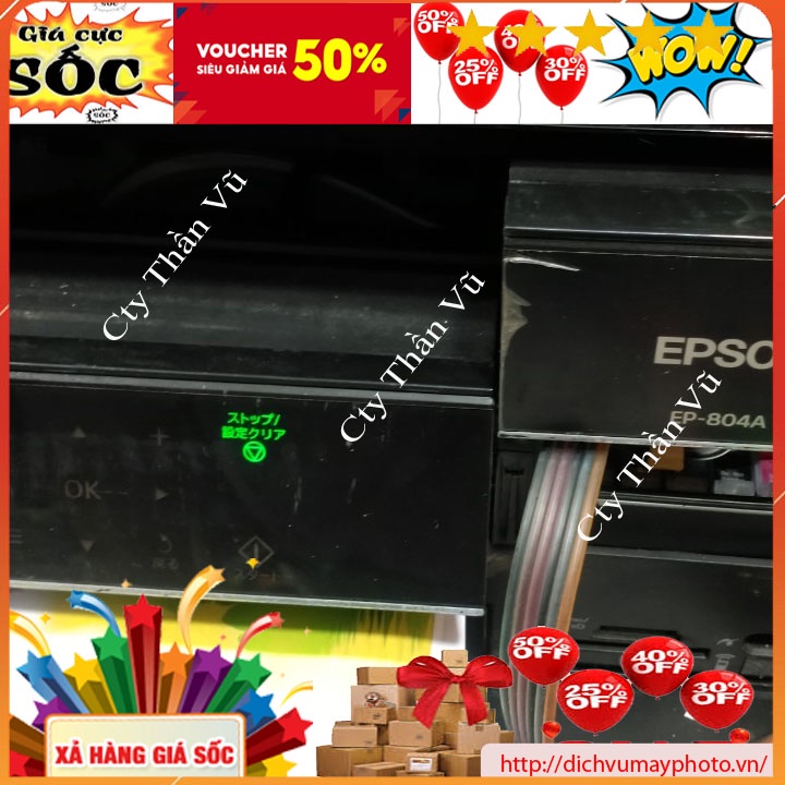 Máy in phun màu đa năng Epson 803A máy in 6 màu in đẹp bền đầu in gấp 2 lần L805 có in wifi INECO