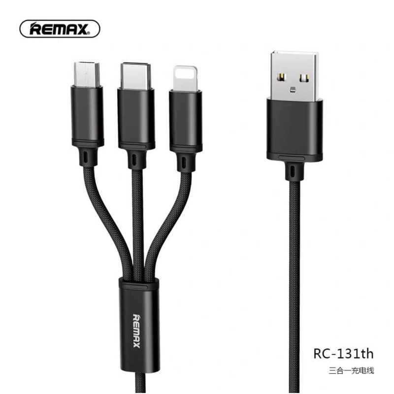 [HCM]Cáp sạc 3 đầu REMAX RC-131th 3 trong 1