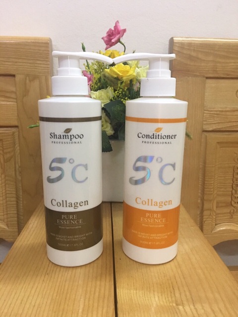 Cặp dầu gội 5C Collagen 1000ml