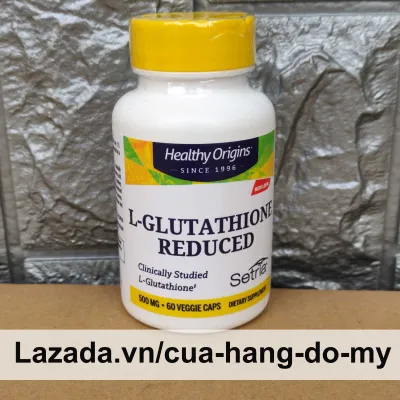 Viên Uống Hỗ Trợ Trắng Da Healthy Origins L-Glutathione Reduced 500 Mg 60 Viên - Glutathione Reduced 500mg