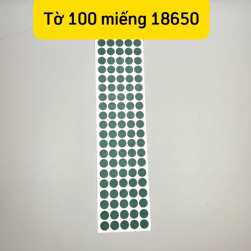 Giấy dán đầu pin 18650-21700 cách điện, cách nhiệt ( 64 - 100 miếng)