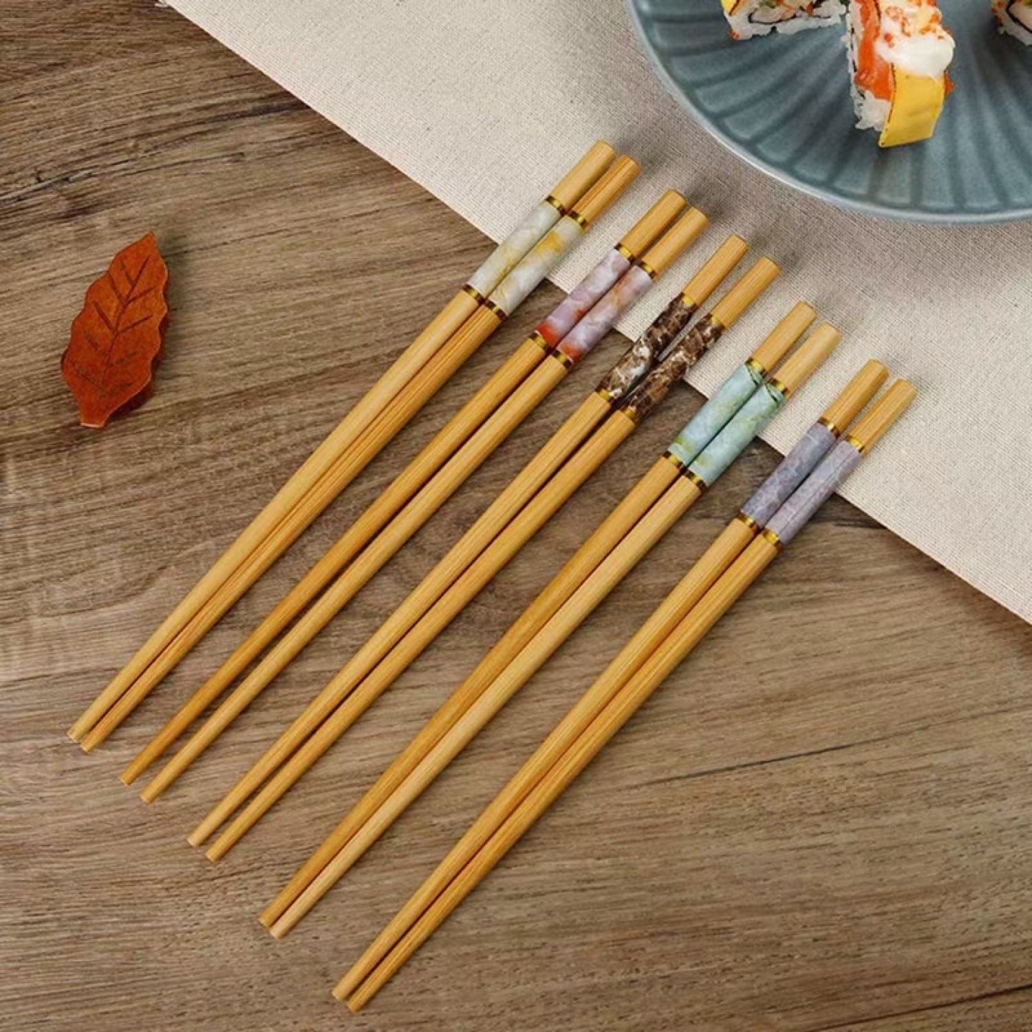 Hộp 10 đôi đũa tre vân đá hàng xuất nhật