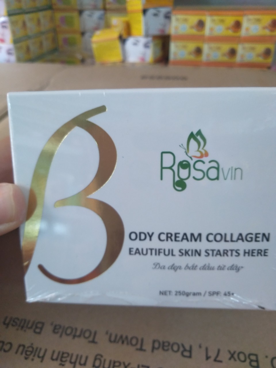 Kem mềm dưỡng trắng da toàn thân kén tằm collagen rosavin 250g