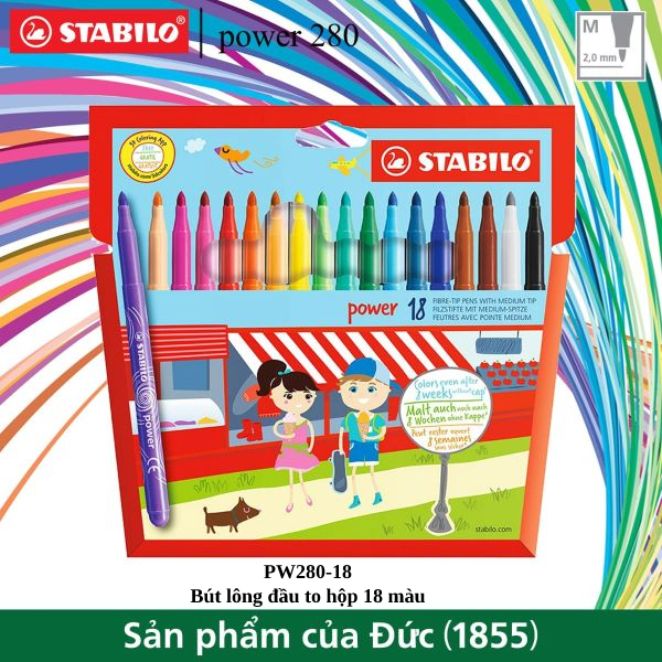 Bút lông đầu to stabilo - pw280