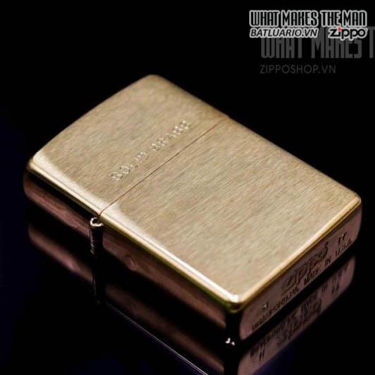 Bật Lửa Zippo Brushed Brass Engraved 204