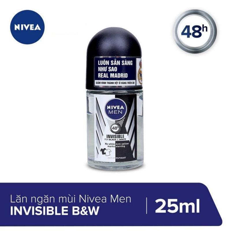 Lăn Ngăn Mùi Nivea Men Black & White Chống ố vàng áo