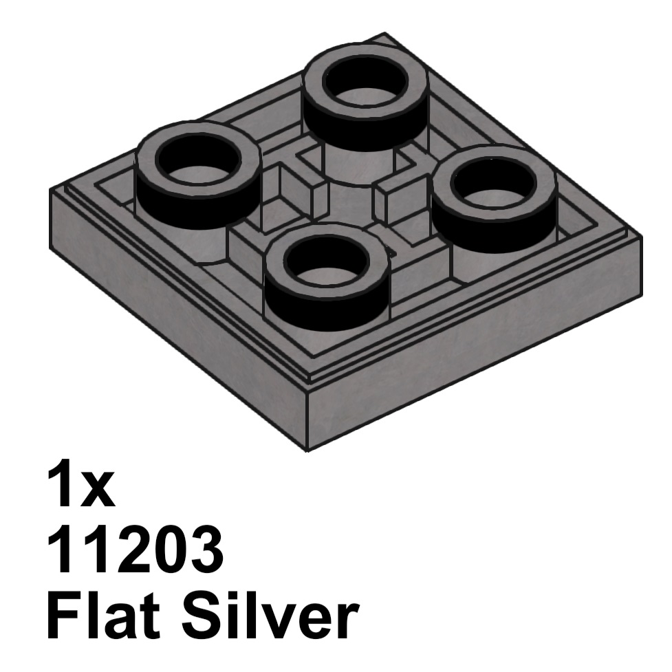 Combo 5 Cái Phụ kiện Moc Lego Mã 11203 ( xám đen )