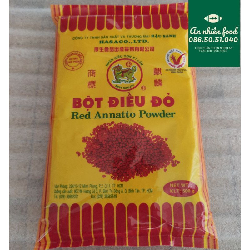 Bột Điều Đỏ Red Annatto Powder Gói 500Gram