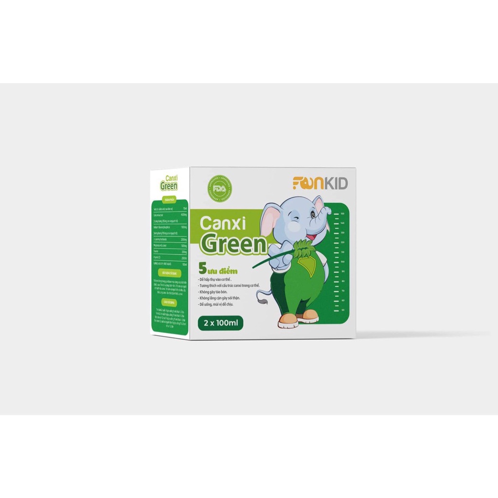 Siro canxi fankid 100ml chậm lớn ở trẻ thiếu canxi
