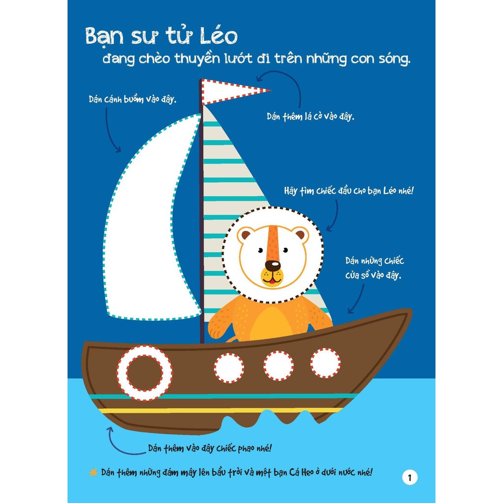 Sách - Dán hình siêu đáng yêu - bộ 6 cuốn