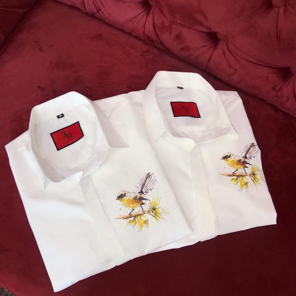 [HCM]áo sơ mi lụa nam nữ họa tiết phong cách cặp đôi siêu hot 2020 nb907