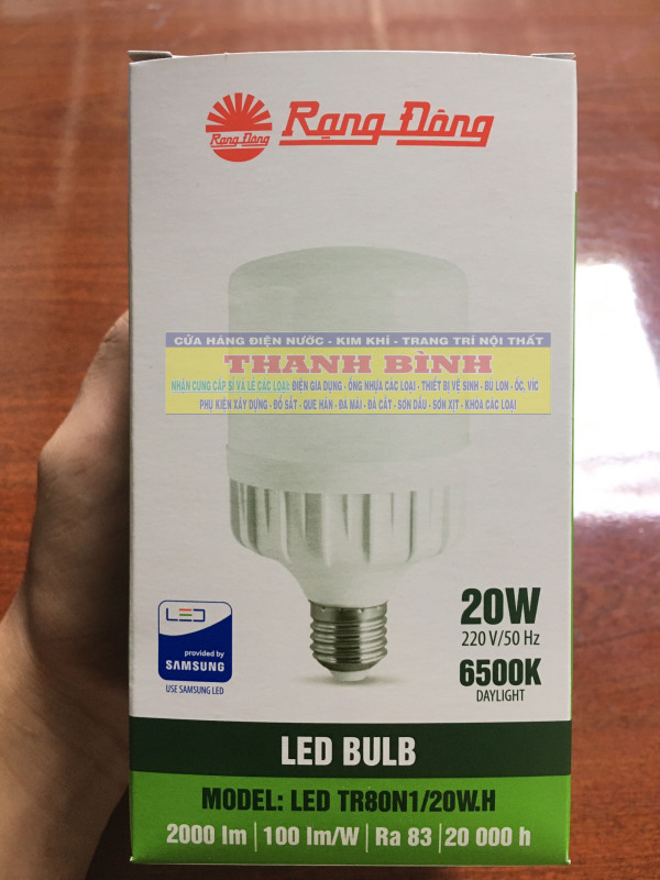 Đèn LED Rạng Đông Công Suất 20W 30W 40W. Sử dụng chip LED Samsung