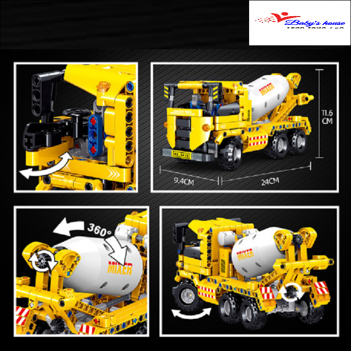 Bộ đồ chơi lắp ráp Technic xe trộn bê tông 0439