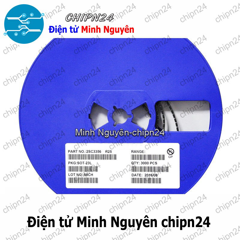 [5 con] (G9.2) Transistor Dán C3356 (R25) SOT-23 NPN 12V 7GHz (SMD) (2SC3356 3356) - HH005571