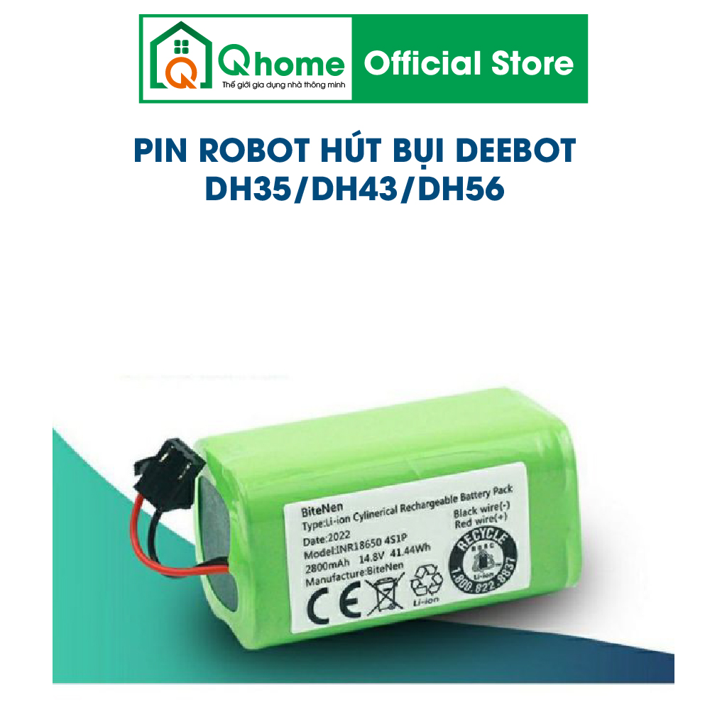 Pin robot lau nhà deebot ecovacs dh35/ dh43/ dh56 - pin nhập khẩu mới 100%