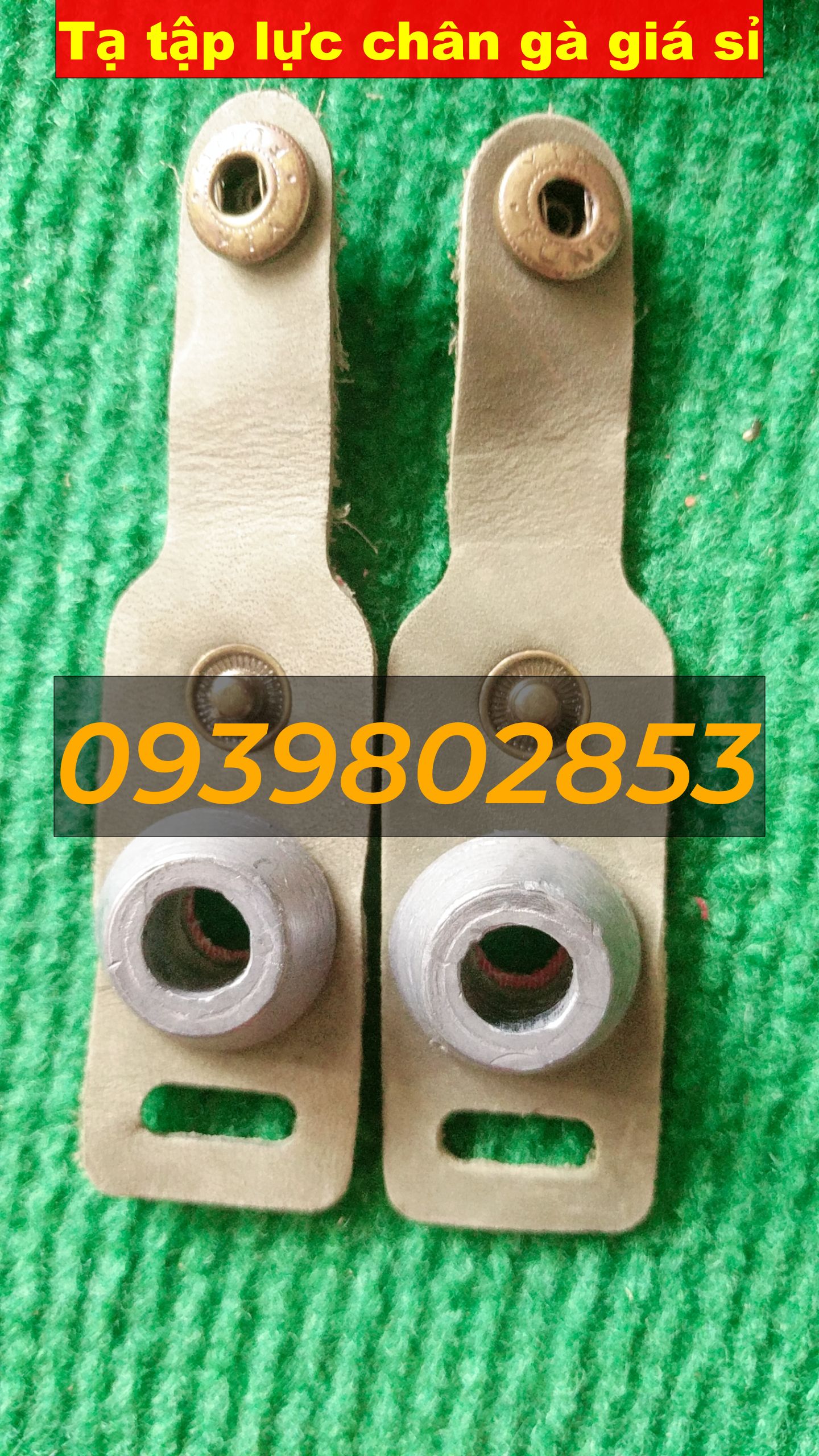 Tạ Chì Đeo Chân Bằng Da Cho Gà Đá - Bộ x 2 Cái