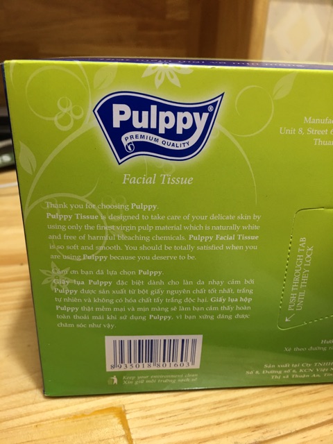 Khăn giấy lụa Pulppy hộp 180 tờ (màu ngẫu nhiên)