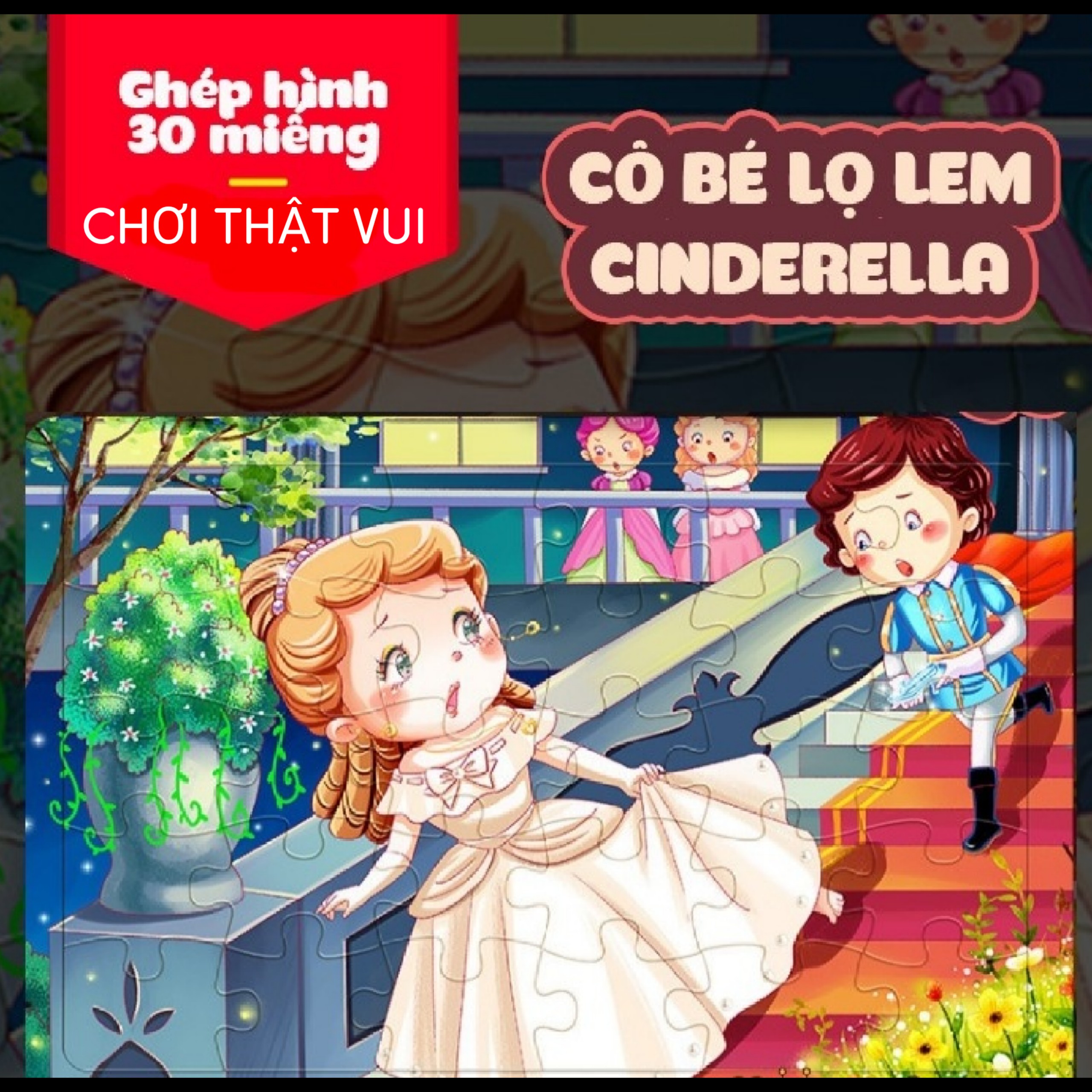 Ghép hình puzzle [30 miếng] bằng gỗ cho bé