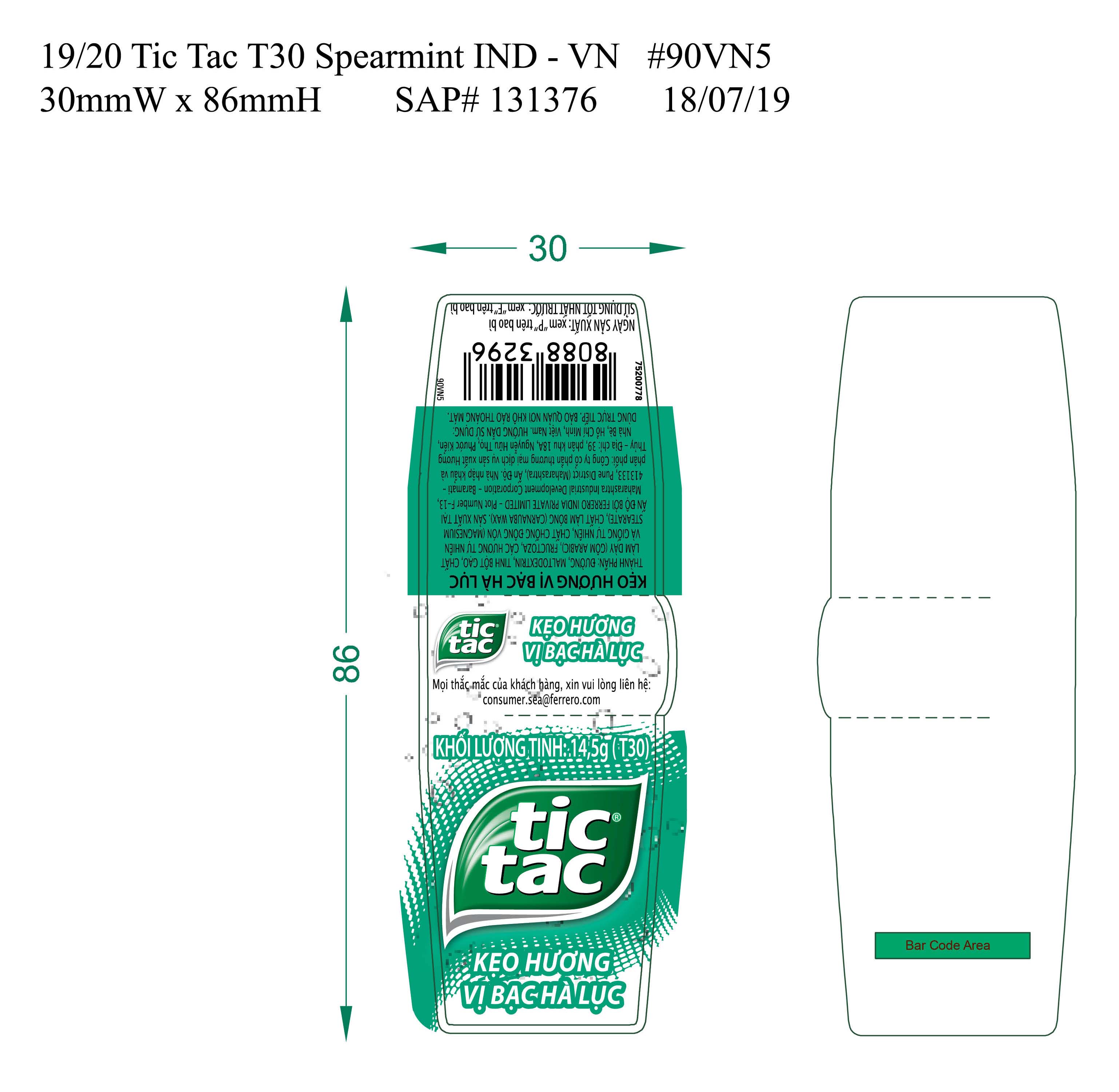 Kẹo Tic Tac Hương Vị Full Flavour 14,5g