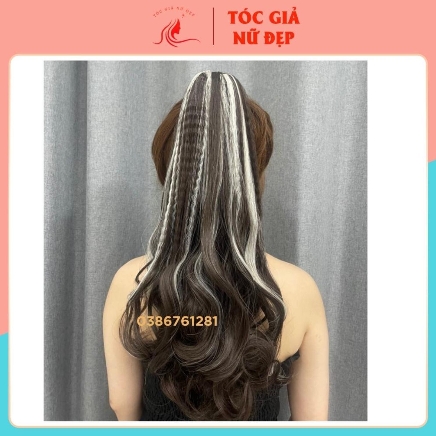 Tóc giả ngoặm móc line bấm phồng n50