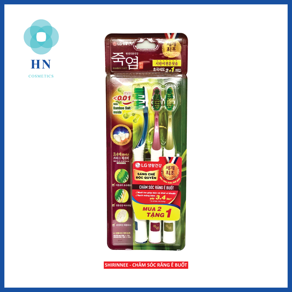 [MUA 2 TẶNG 1] Bàn chải đánh răng Bamboo Salt Hàn Quốc
