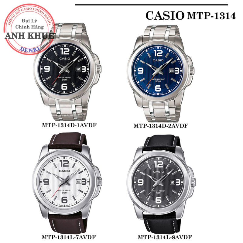 [FREESHIP] Đồng hồ nam chính hãng Casio Anh Khuê MTP-1314 Series MTP-1314D, 1314L sang trọng