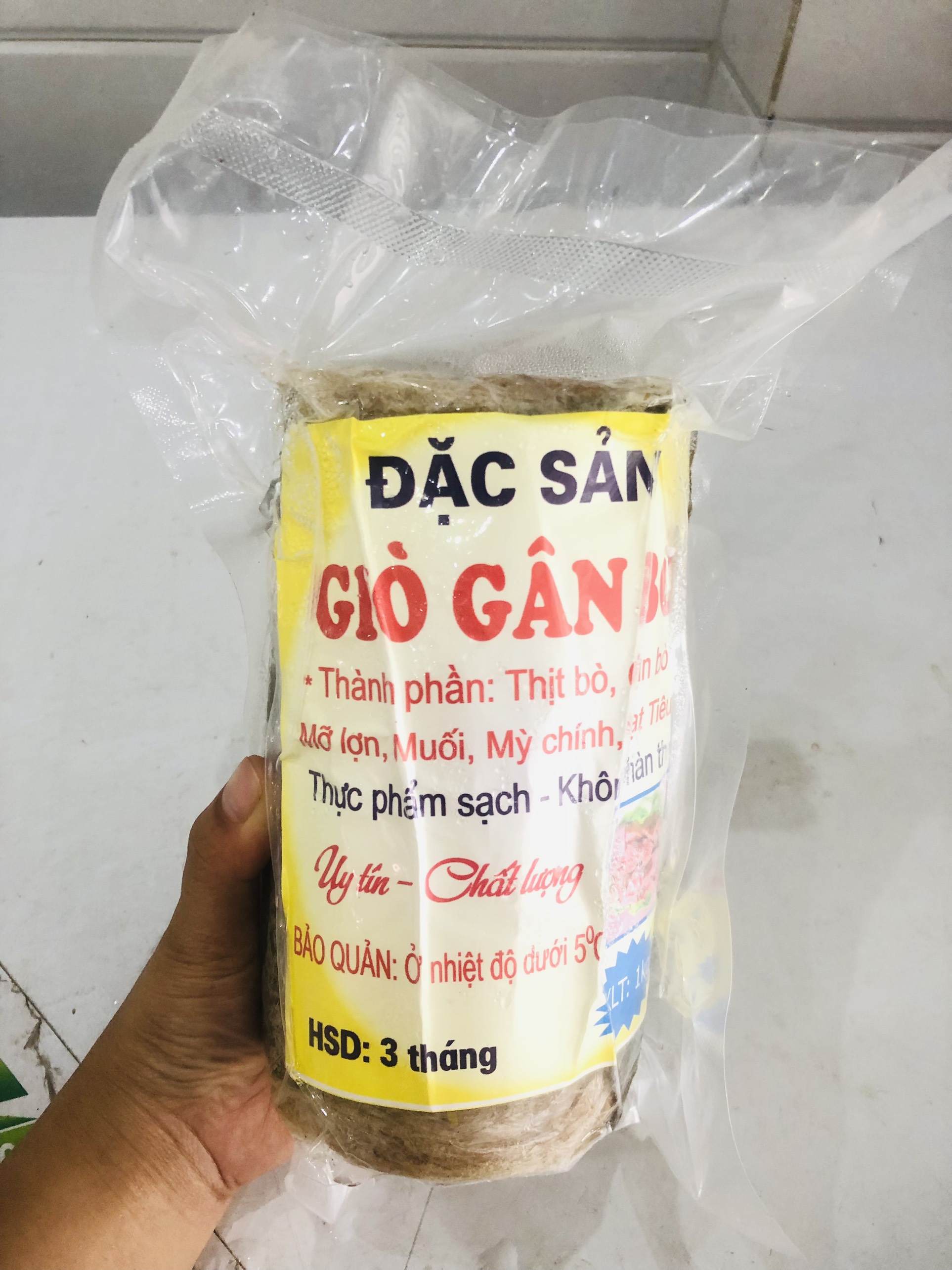 GIÒ GÂN BÒ ( CHẢ BÒ GÂN ) ĐẶC SẢN NGHỆ AN GÓI 1KG