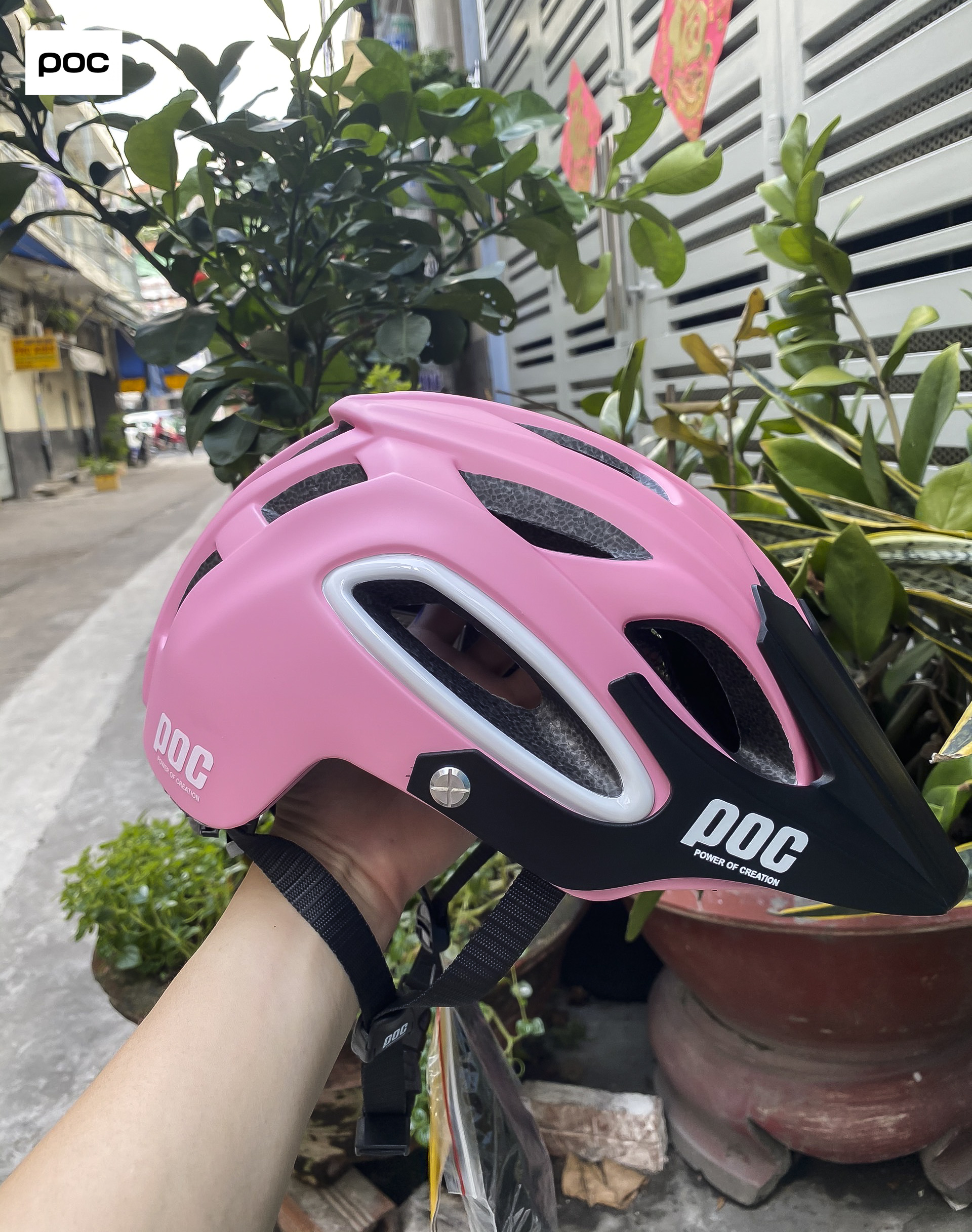 NÓN POC P07 HỒNG BÓNG CHÍNH HÃNG