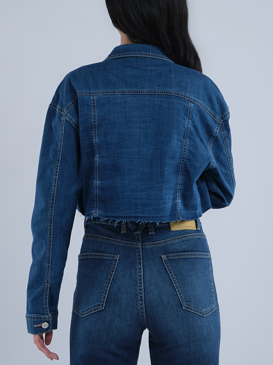 Áo Khoác Jean Lửng Nữ Ôm Cá Tính MESSI WJB0077