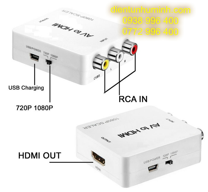 Bộ chuyển đổi Mini AV / CVBS sang HDMI
